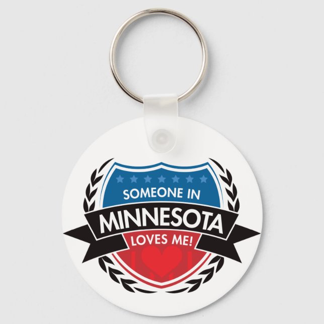 Porte-clés Quelqu'Un Au Minnesota M'Aime (Recto)