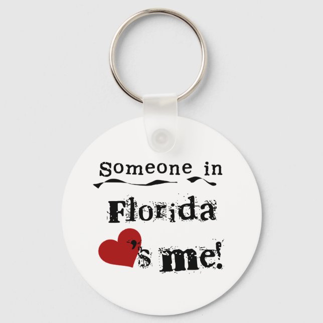 Porte-clés Quelqu'Un En Floride M'Aime (Recto)