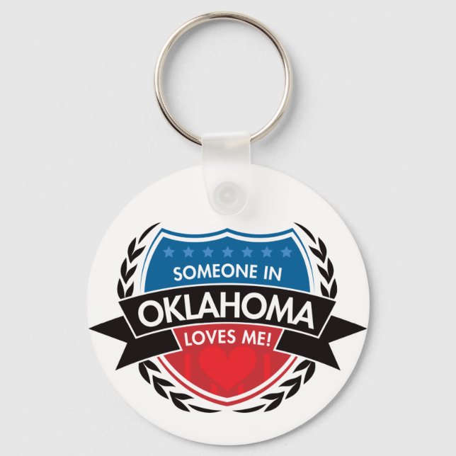 Porte-clés Quelqu'Un En Oklahoma M'Aime (Recto)