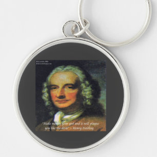 Porte-clés Quota de Henry Fielding "If Money's Your God"