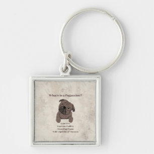 Porte-clés Qu'y a-t-il dans un Carlin-chien de Pugaccino-Cute