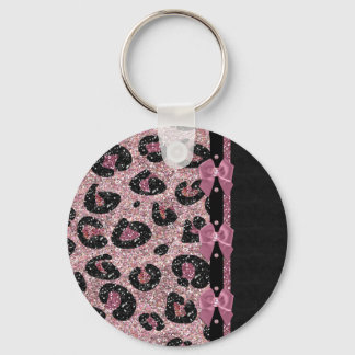 Porte-clés RAB Rockabilly Pink Leopard Ribbon Bows