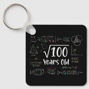 Porte-clés Racine carré de 100 10e anniversaire 10 ans Cadeau