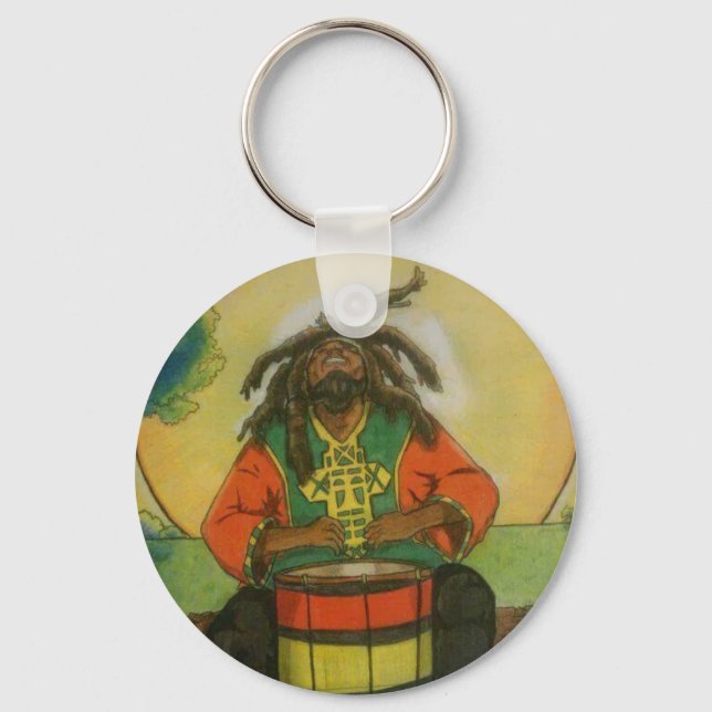 Porte-clés racines de musique reggae (Recto)