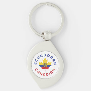Porte-clés Racines équatoriennes canadiennes