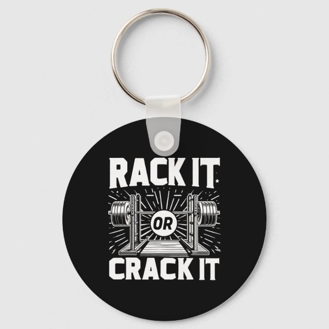 Porte-clés Rack-Le Ou Crack-It Barbell Bodybuilding (Recto)