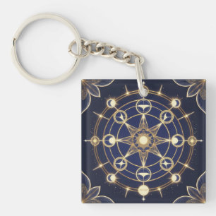 Porte-clés Radiance Divine – Mandala d'Or de l'Éveil