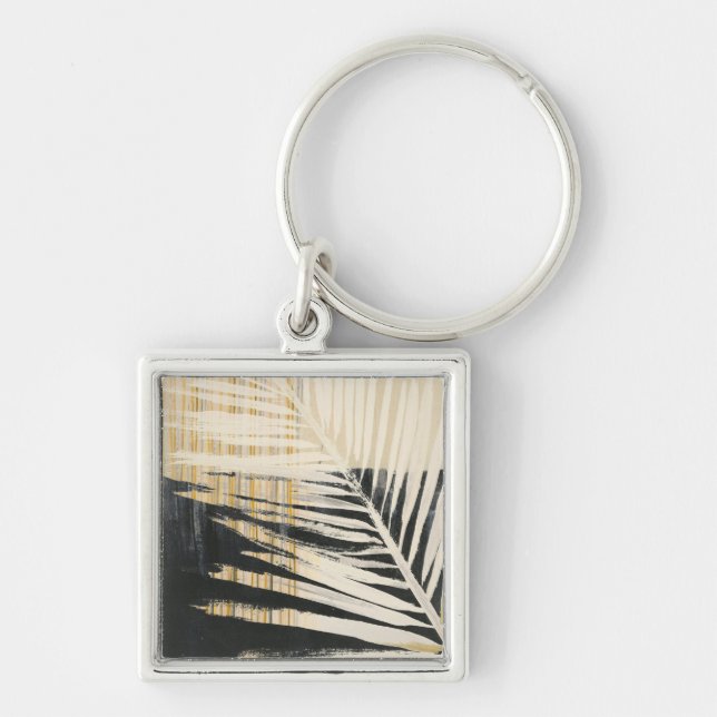 Porte-clés Raffie d'or - Franges de palme (Devant)