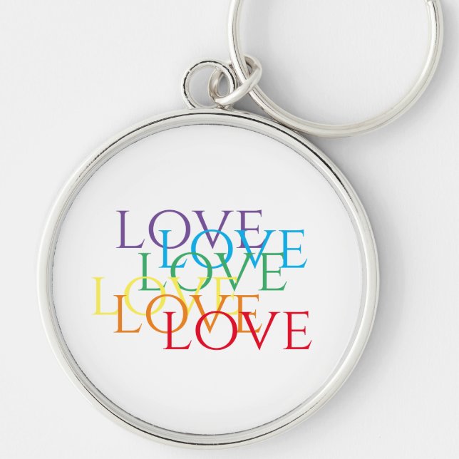Porte-clés RAINBOVE LOVE Premium Porte - clé ronde (Devant)