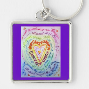 Porte-clés Rainbow Ce que le cancer ne peut pas faire Heart K