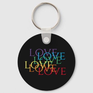 Porte-clés RAINBOW LOVE II Porte - clé circulaire en aluminiu