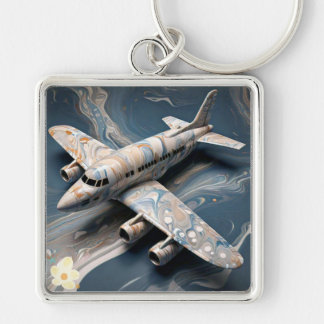Porte-clés "Rainbow Radiance : The Marble Airliner"