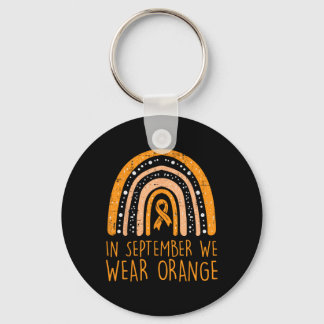 Porte-clés Rainbow Septembre Nous Portons Orange Leukemia Lau