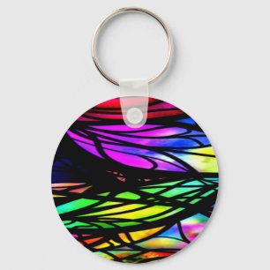 Porte-clés Rainbow Stained Glass Colorful Fancy Fun