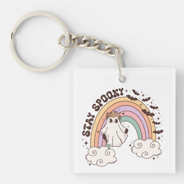 Porte-clés Rainbow Stay Éffrayant (Devant)
