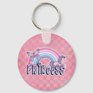 Porte-clés Rainbow Unicorn Papillon Princesse Design
