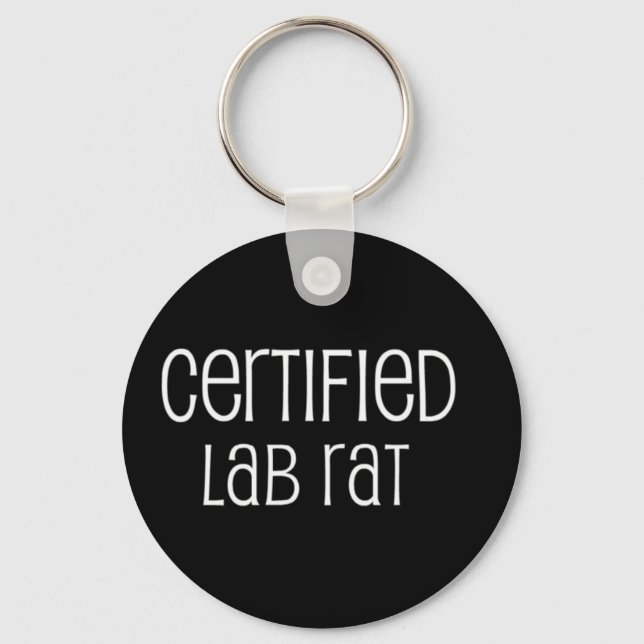 Porte-clés Rat de laboratoire certifié (Recto)