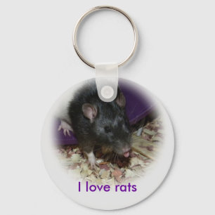 Porte-clés Rat mignon collant son porte - clé de langue