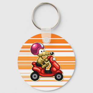 Porte-clés Rat sur un Porte - clé XL Scooter