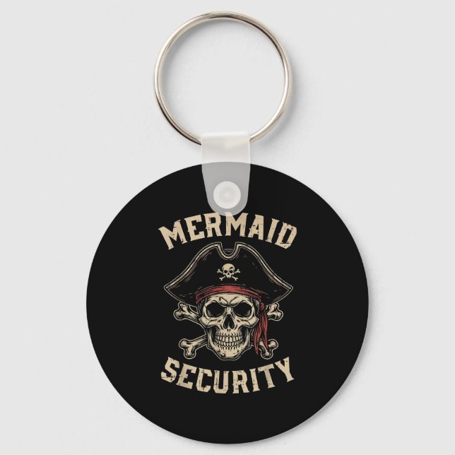 Porte-clés Rate Mermaid Security Funny Skull Costume Dad Men  (Recto)