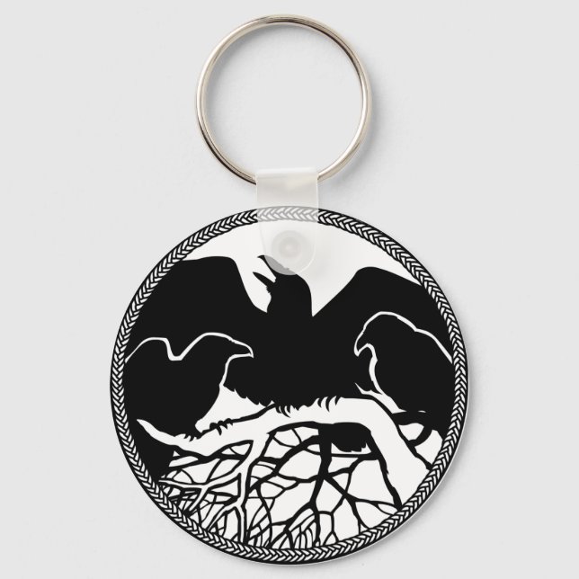 Porte-clés Raven Art Porte - clé Faune Crow / Raven Cadeaux (Recto)
