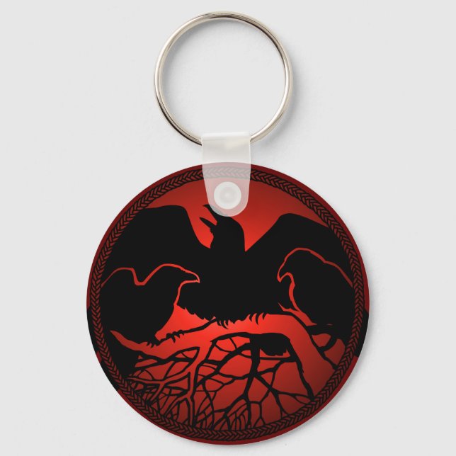 Porte-clés Raven Art Porte - clé Faune Crow / Raven Cadeaux (Recto)