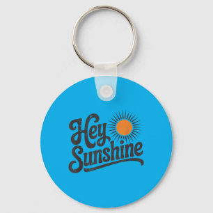 Porte-clés Rayon de soleil Rétro Soleil Vintage Été Vibes Gra