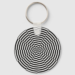 Porte-clés Rayonnement noir et blanc par Kenneth Yoncich