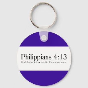 Porte-clés Read the Bible Philippians 4:13
