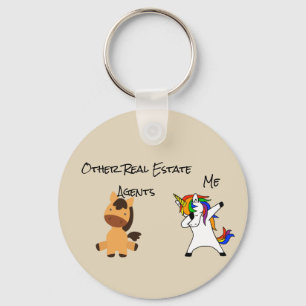 Porte-clés Real Estate Agent Gift Horse Dabbing Unicorn