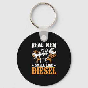 Porte-clés Real Men Smell Like Diesel Mechanic Camion Driver