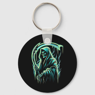 Porte-clés Reaper Squelette Cool Halloween Métal lourd M
