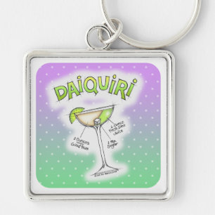 PORTE-CLÉS - RECETTE DE DAIQUIRI COCKTAIL ART