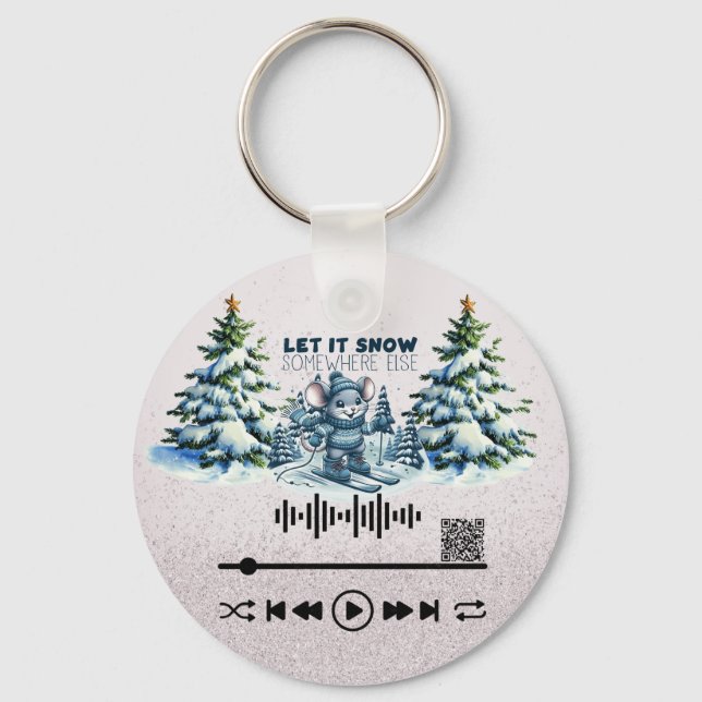 Porte-clés Rechercher, "Let it Snow" Porte - clé (Verso)