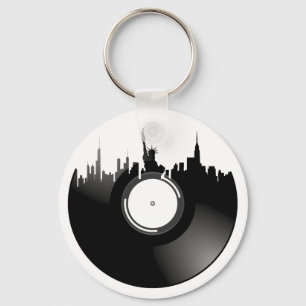 Porte-clés Record de vinyle de New York