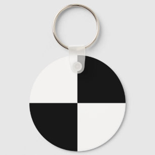Porte-clés Rectangles noir et blanc