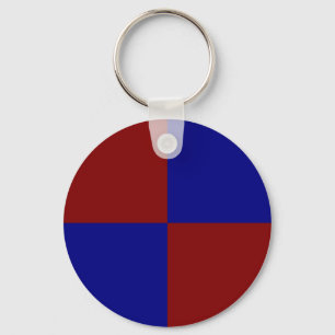 Porte-clés Rectangles noires rouges et bleues