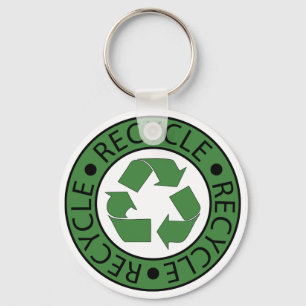 Porte-clés Recycler les lettres BK du logo vert