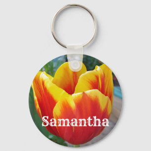 Porte-clés Red and Yellow Tulip floral Garden Photo