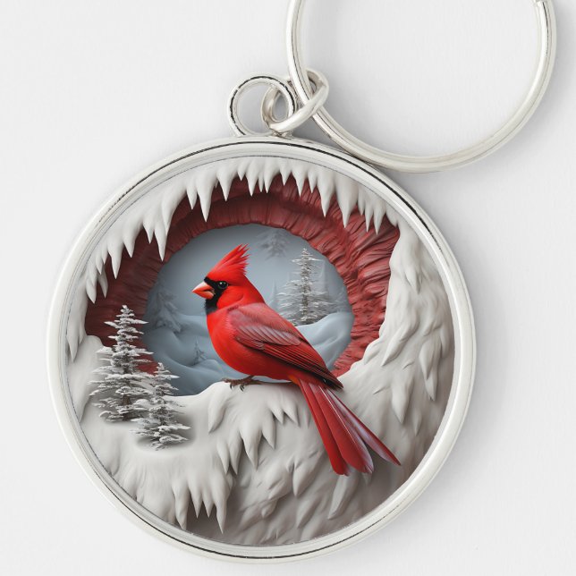 Porte-clés Red Cardinal Winter (Devant)