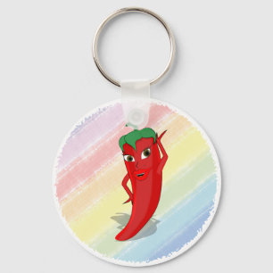 Porte-clés Red Hot Pepper Diva Pastel Rainbow