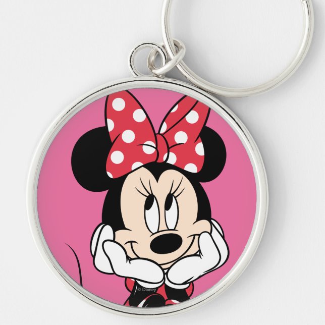 Porte-clés Red Minnie | Tête dans les mains (Devant)