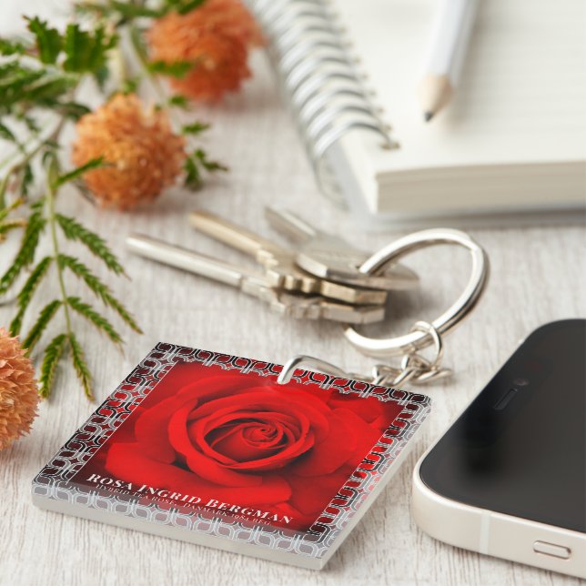 Porte-clés Red Rose [Acrylic Keychain] (Devant Droit)