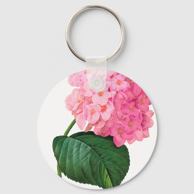 Porte-clés Redoute Pink Hydrangea (Recto)