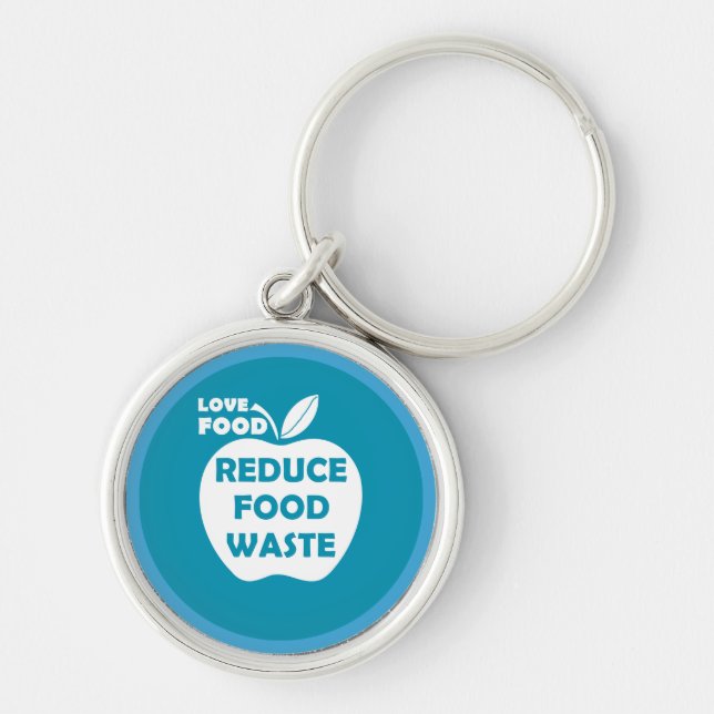 Porte-clés Réduire le recyclage des déchets alimentaires écol (Devant)