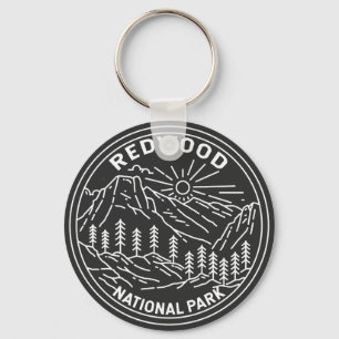 Porte-clés Redwood National Park California Vintage Monoline 