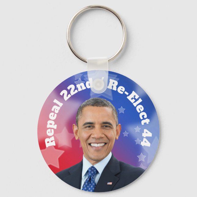 Porte-clés Réélire le président Obama (Recto)