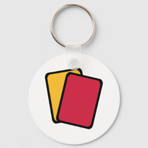 Porte-clés Referee red yellow card