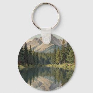 Porte-clés Reflet du lac de montagne majestueux
