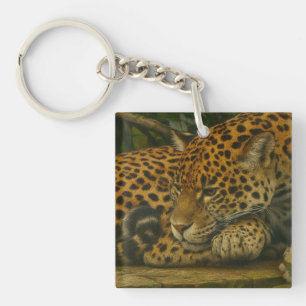 Porte-clés Reflet Jaguar - Serene Wildlife Art Print